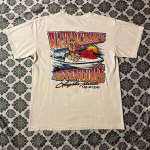 00s Y2K 2000s Watercraft Adventures Laughlin, Nevada White Graphic Tee sz L/XL
